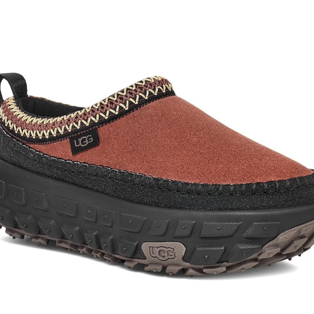 UGG Brown and Black Loafers with Rugged Sole.